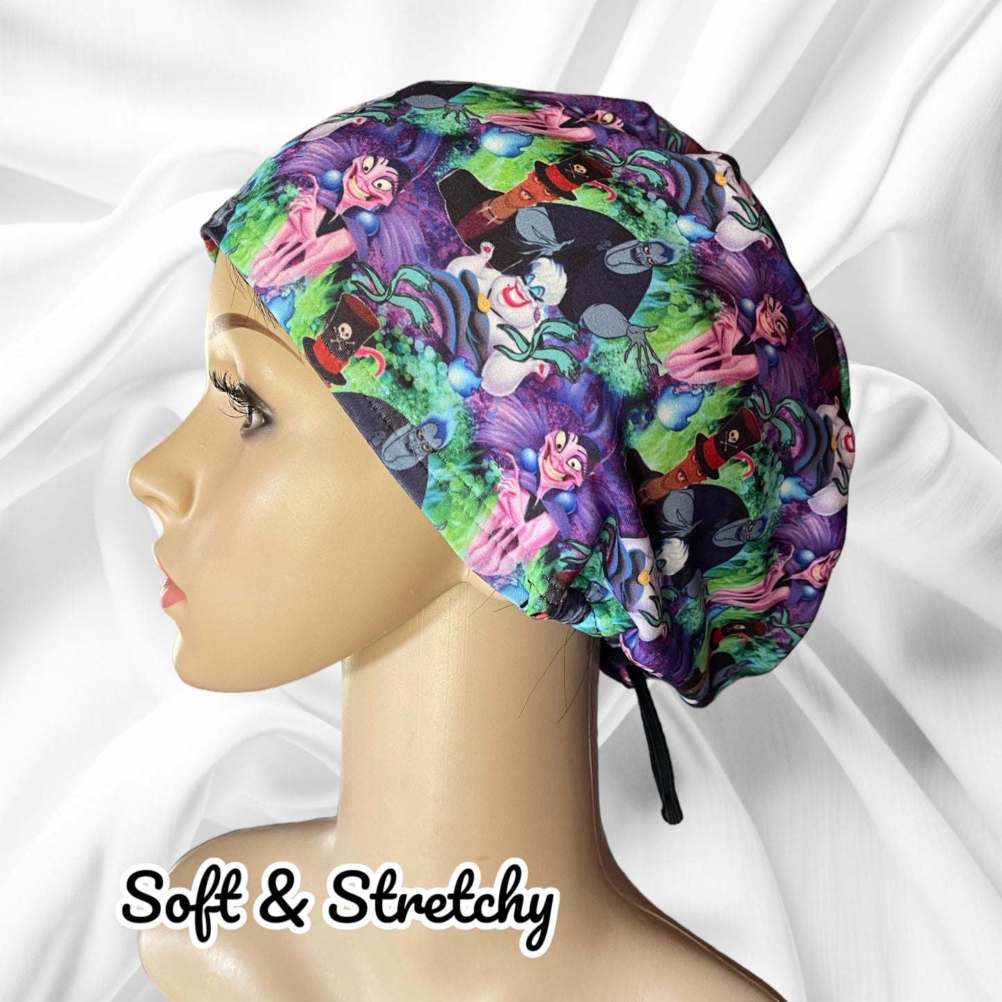 Halloween Purple Design Pattern ∙ Scrub Cap Soft & Stretchy ∙ Euro or Unisex style hat ∙ Satin lined option ∙ Adjustable Nurse Cap