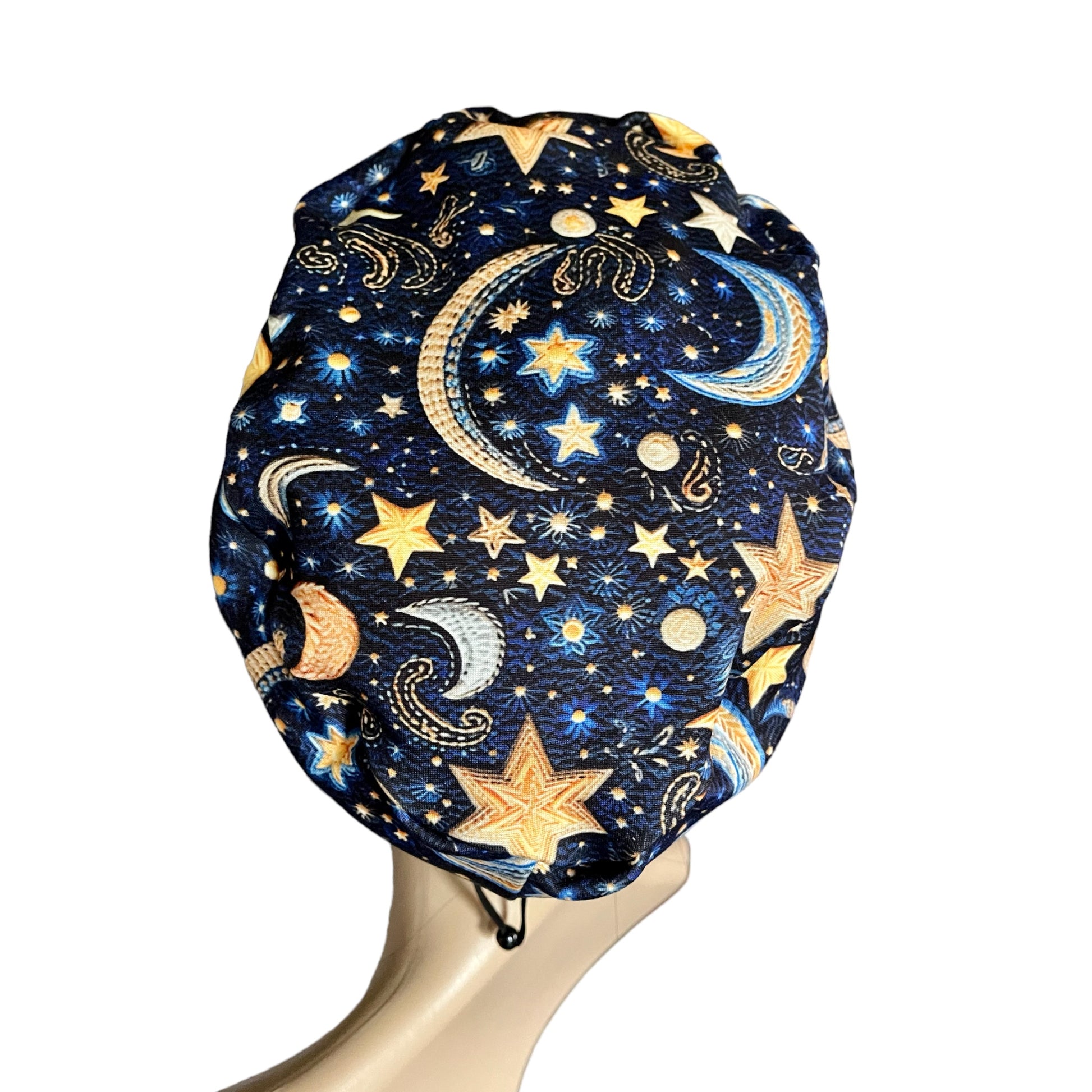 Galaxy patten head cap for nurse and food workers.